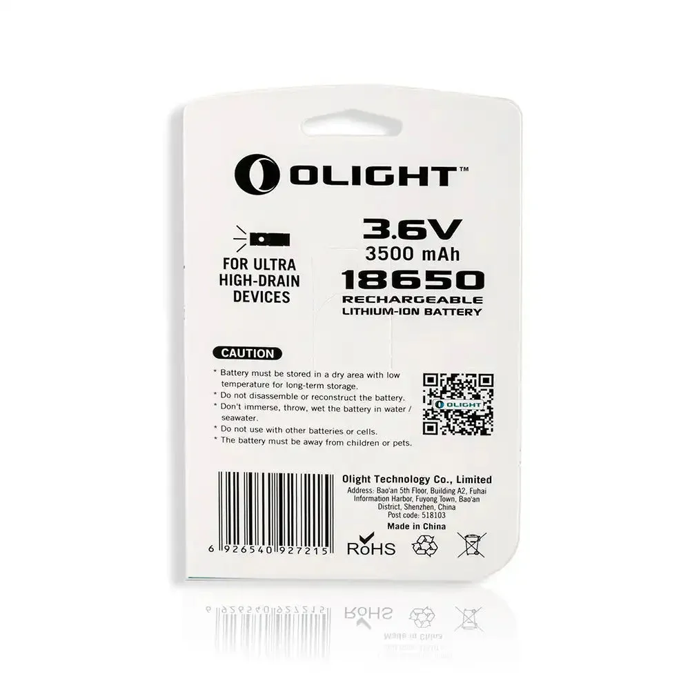 Olight 3500mAh 18650 protected Li-ion rechargeable battery ORB-186S35