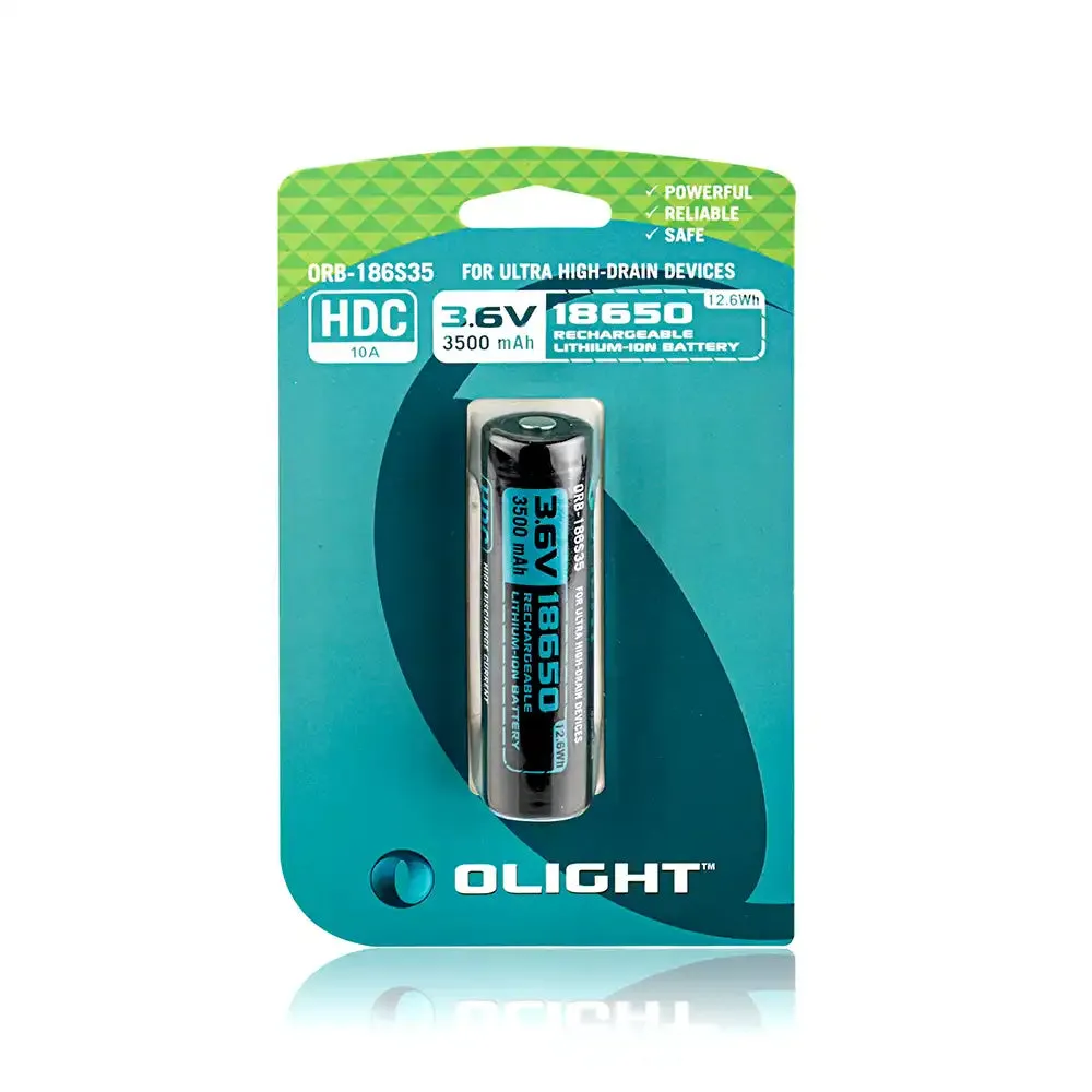 Olight 3500mAh 18650 protected Li-ion rechargeable battery ORB-186S35