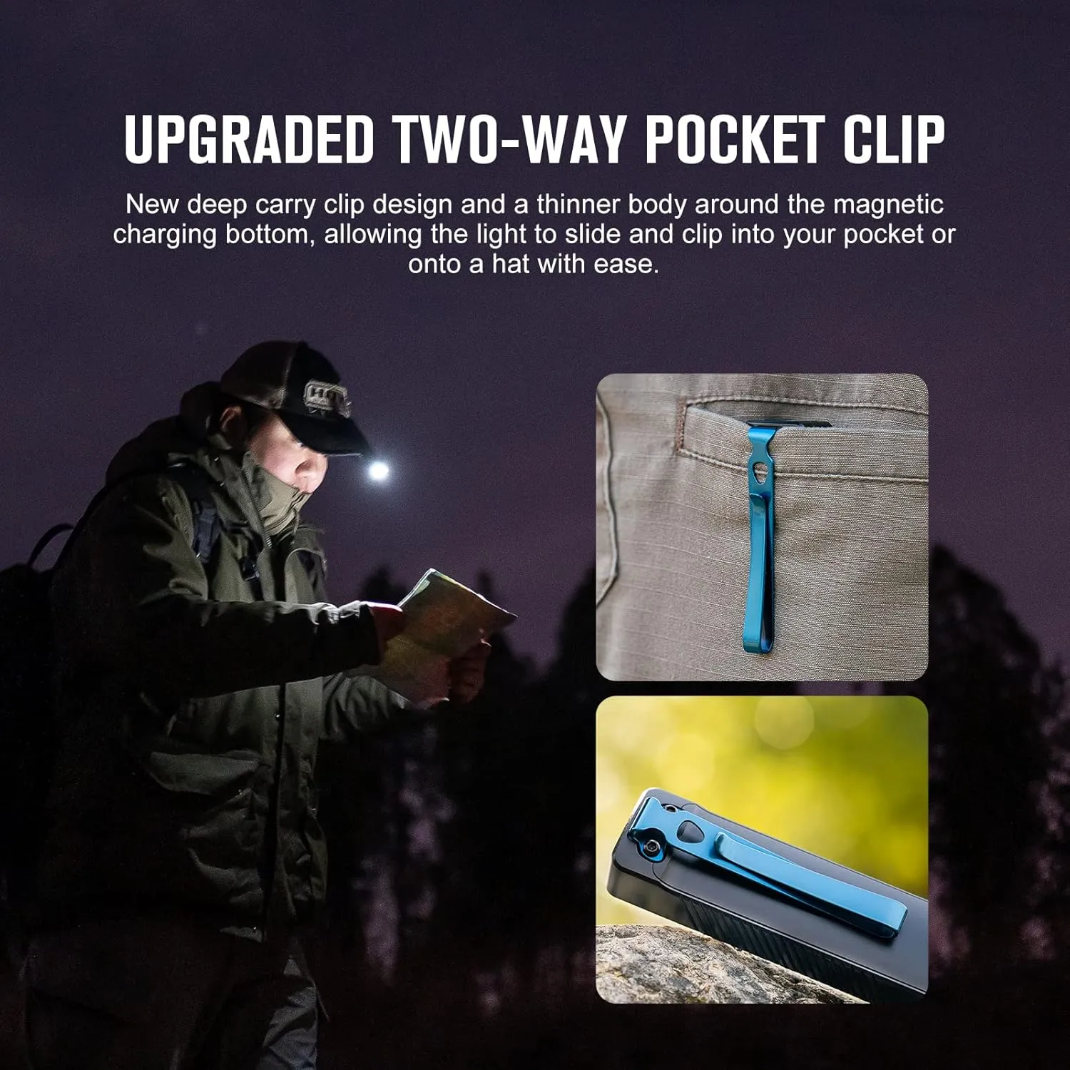 OLIGHT Arkfeld UV Rechargeable EDC Flashlight, 1000 Lumens White LED and 365nm Blacklight Combo for Outdoors, Emergency, Working, Pet Urine Detection (OD Green CW)