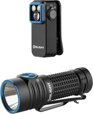 OLIGHT BatonTurbo EDC Rechargeable Handheld Flashlight, 1000 Lumens Compact LED and 510 Meters Long Throw Powerful Pocket Light Bundle with Oclip Pro, Three Lighting Solutions Type-C Charging