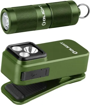 OLIGHT I1R 2 Pro Eos 180 Lumens EDC Rechargeable Keychain Flashlight Bundle with Oclip Pro Clip-on Light