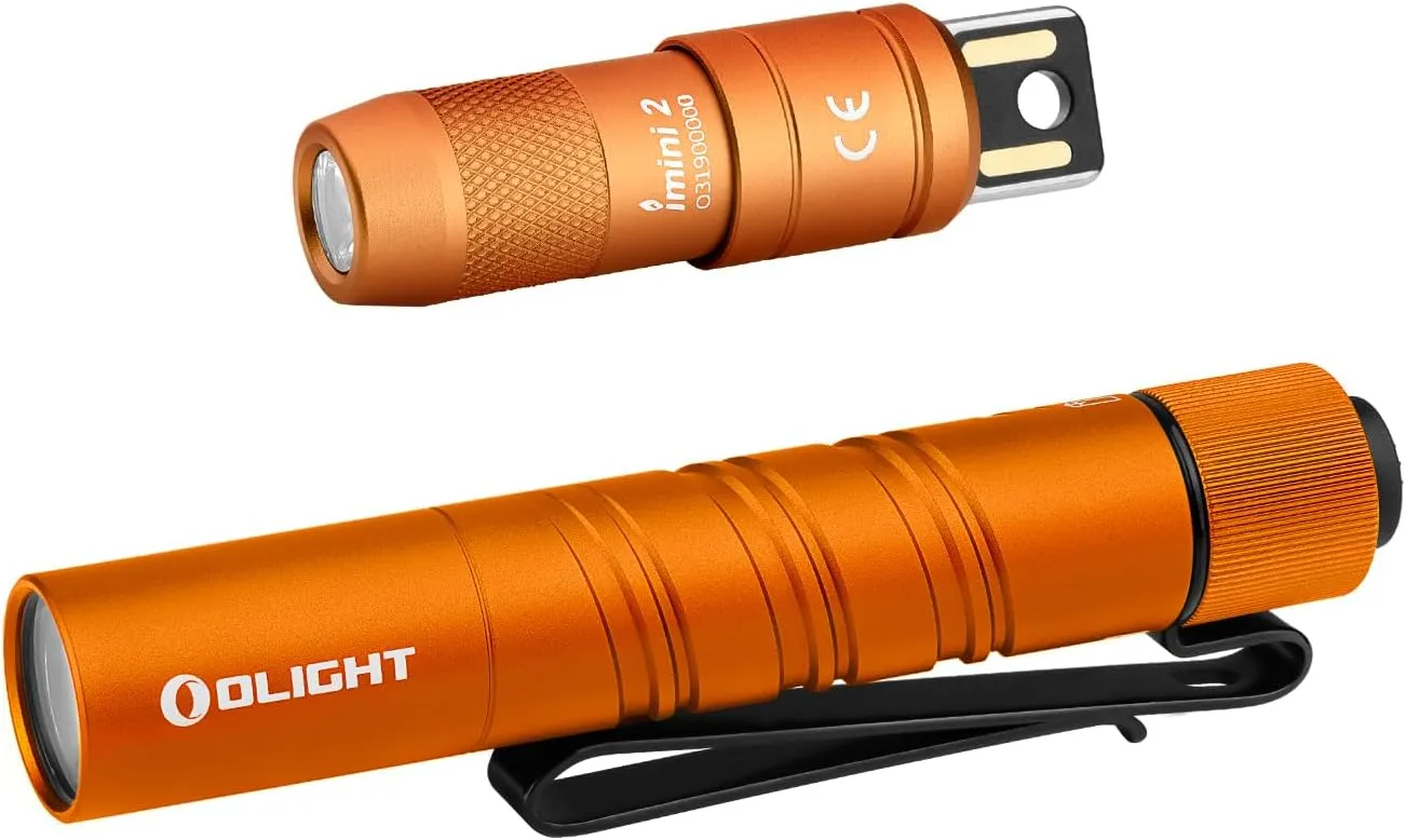 OLIGHT IMINI 2 EDC Rechargeable Keychain Flashlight Bundle I3T 2 EOS Pocket EDC Flashlight