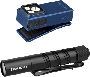OLIGHT Oclip Ultra EDC Flashlight Clip-on Light Bundle I3T 2 EOS Pocket EDC Flashlight