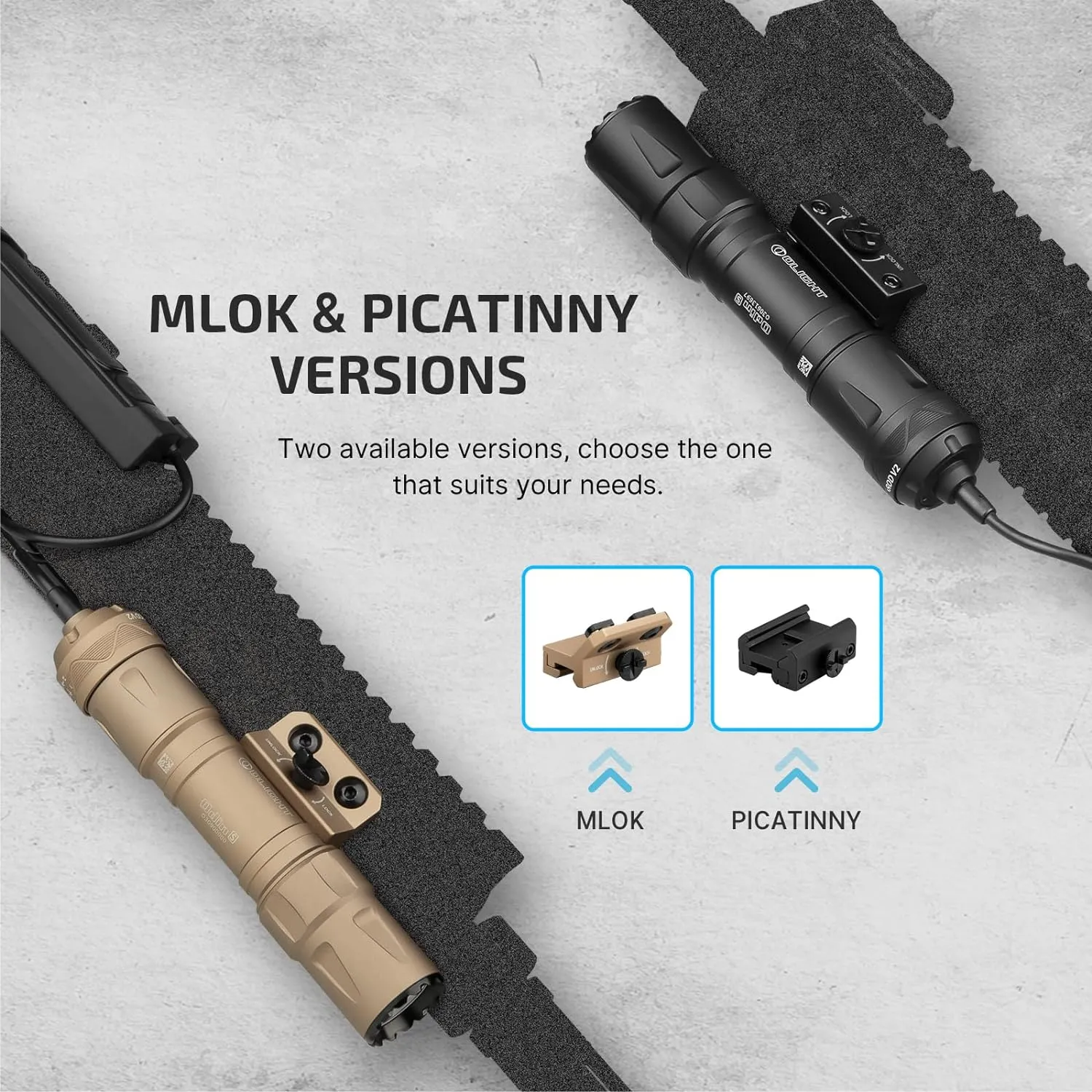 OLIGHT Odin S 1500 Lumens Picatinny Rail Mounted Weaponlight Rechargeable Tactical Flashlight with Upgraded Remote Pressure Switch, 250 Meters Throw Distance, IPX8 Waterproof (Black)