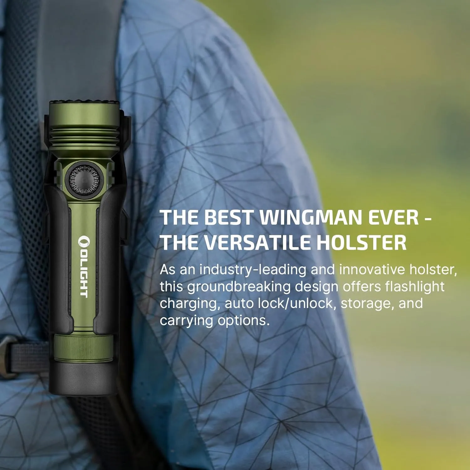 OLIGHT Seeker 4 Pro Rechargeable Flashlights, 4600 Lumens High Powerful Bright Light with USB C Holster, Waterproof IPX8 for Emergencies, Camping, Searching (OD Green)