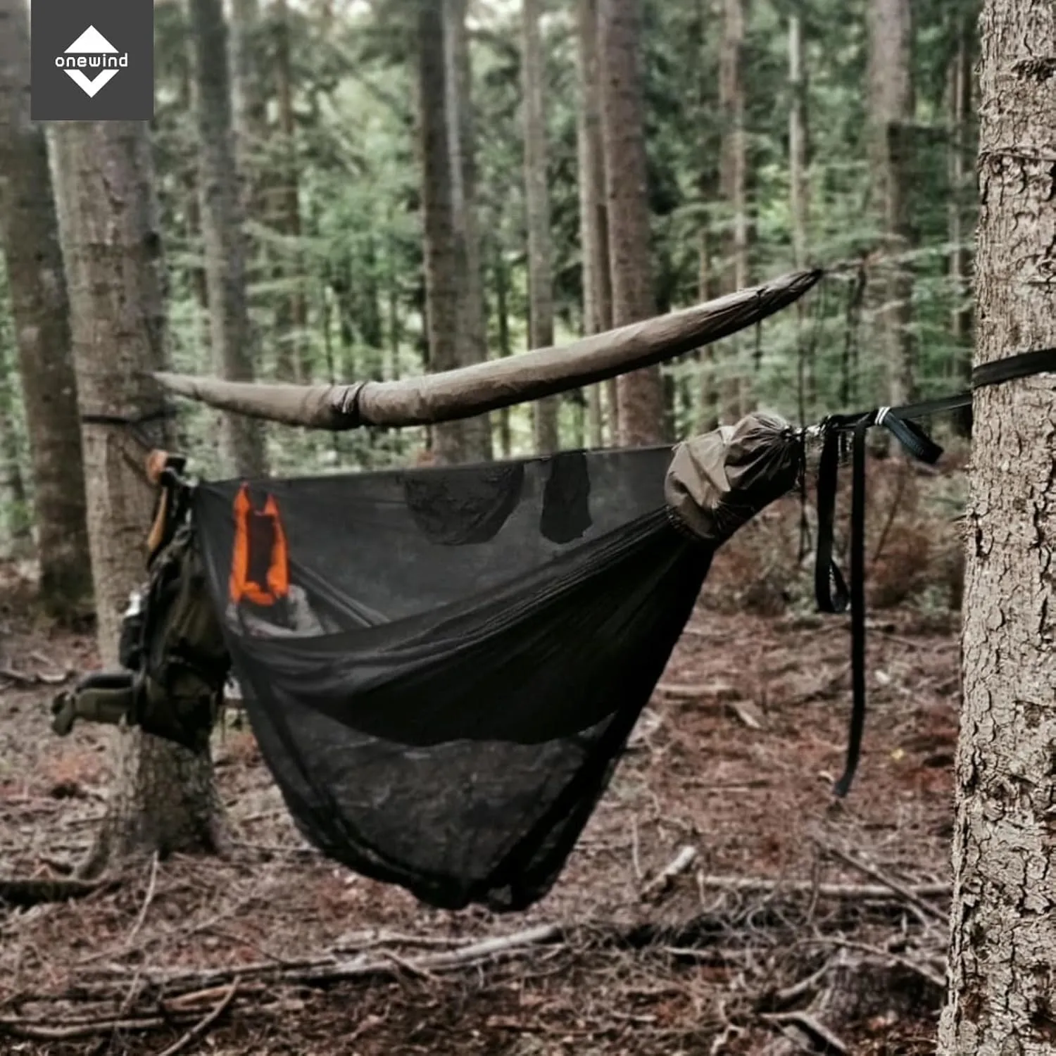 Onewind Premium Hammock Tarp Sleeve 12ft Camping Tent Rain Fly Snakeskin for Tarp Easy Storage and Display, Hiking and Backpacking, Lightweight and Durable Water Resistant, OD Green