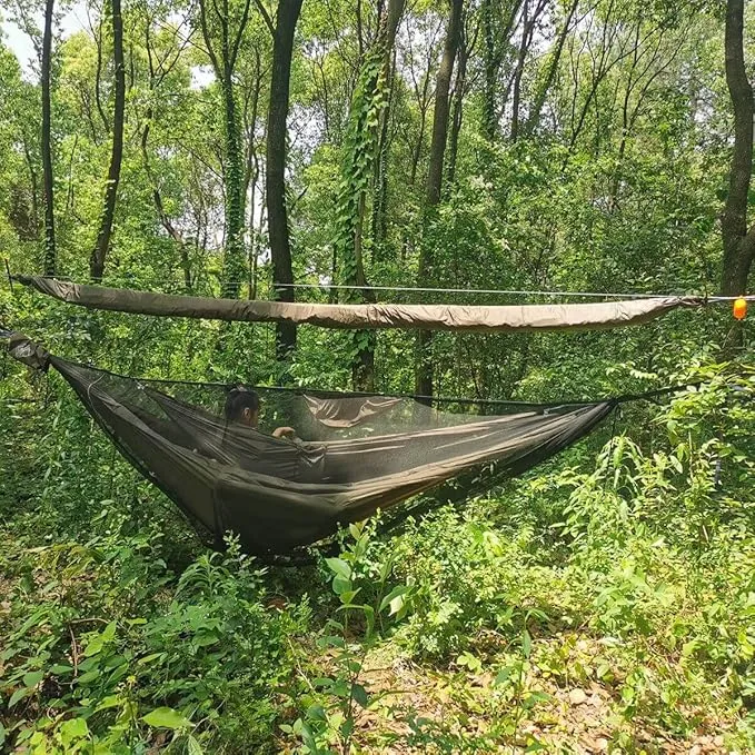 Onewind Tarp Sleeve 12ft, Camping Rain Fly Snakeskin for Tarp Easy Storage and Display, Lightweight and Breathable for Outdoor Camping, Hiking and Backpacking, 6ft×2pieces, OD Green