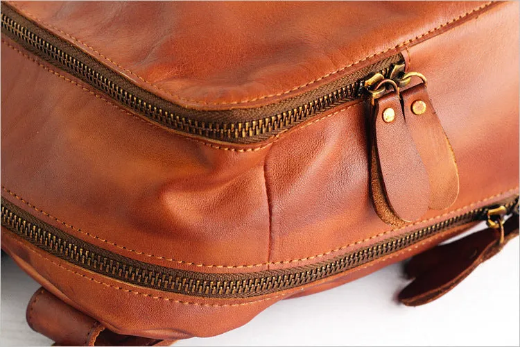 Orange Handmade Backpack