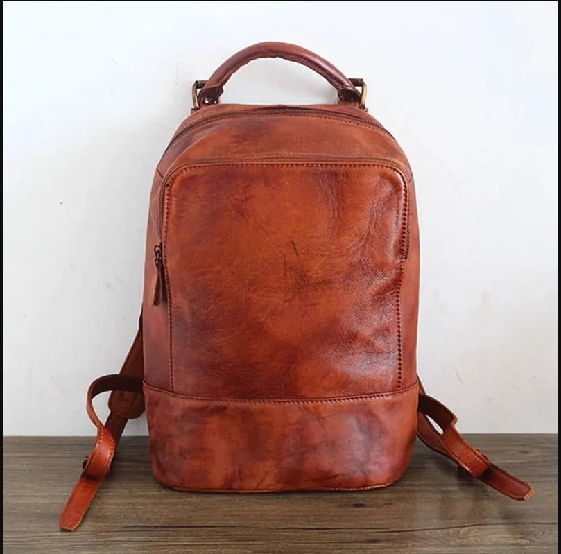 Orange Handmade Backpack