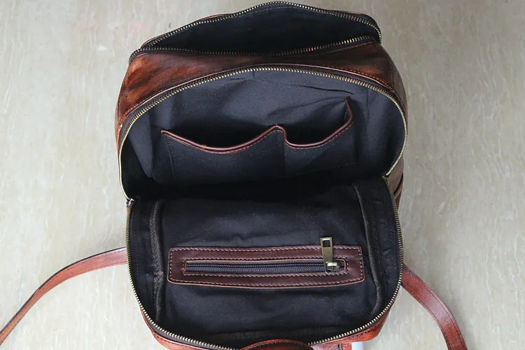 Orange Handmade Backpack