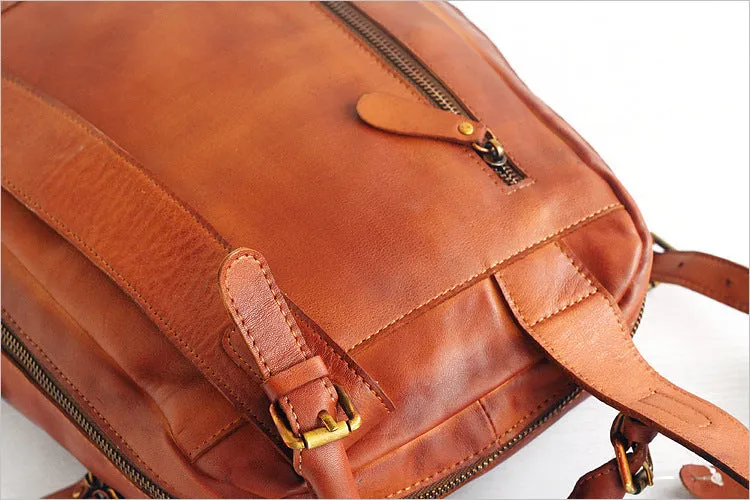 Orange Handmade Backpack