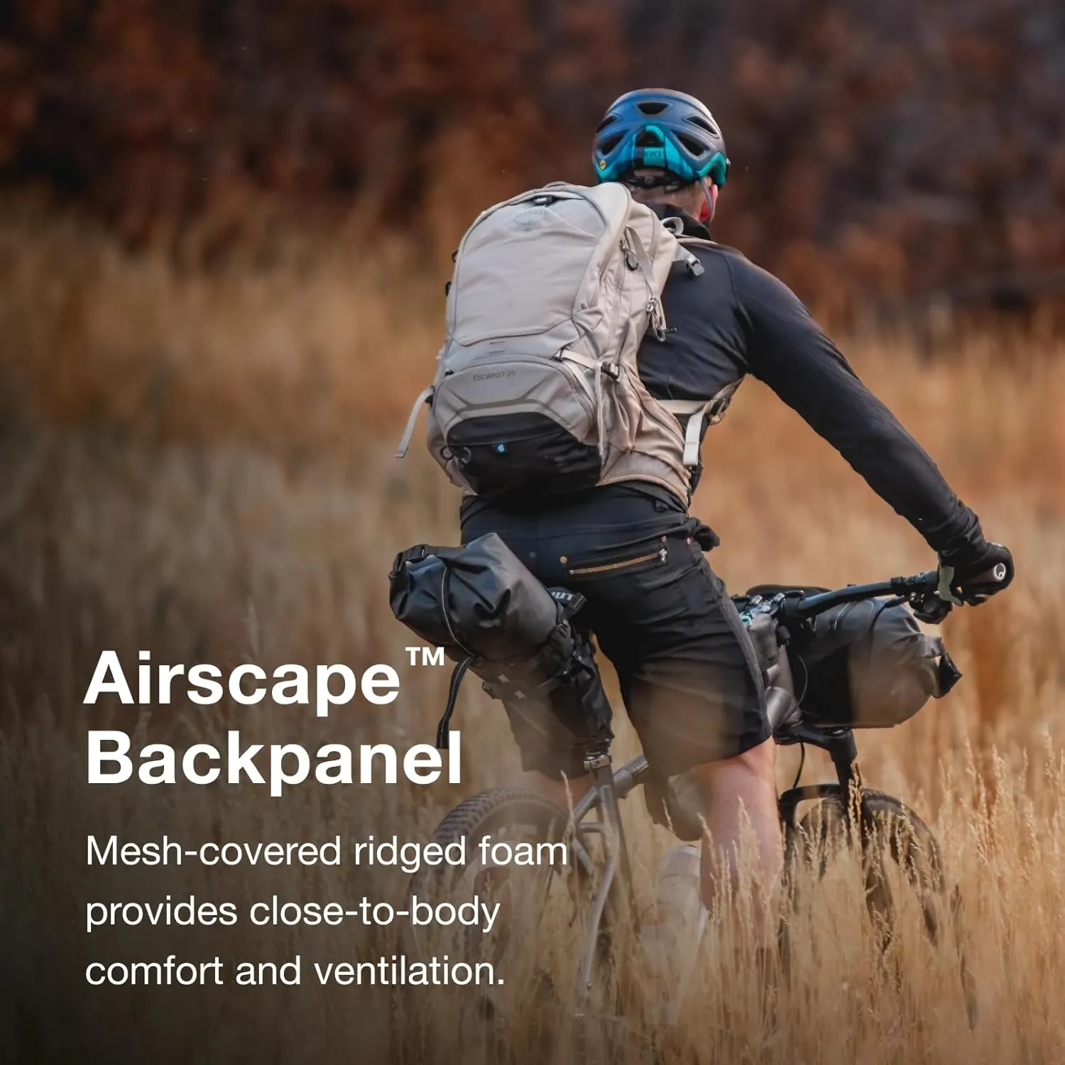Osprey Escapist 20L Biking Backpack, Tan Concrete, Small/Medium