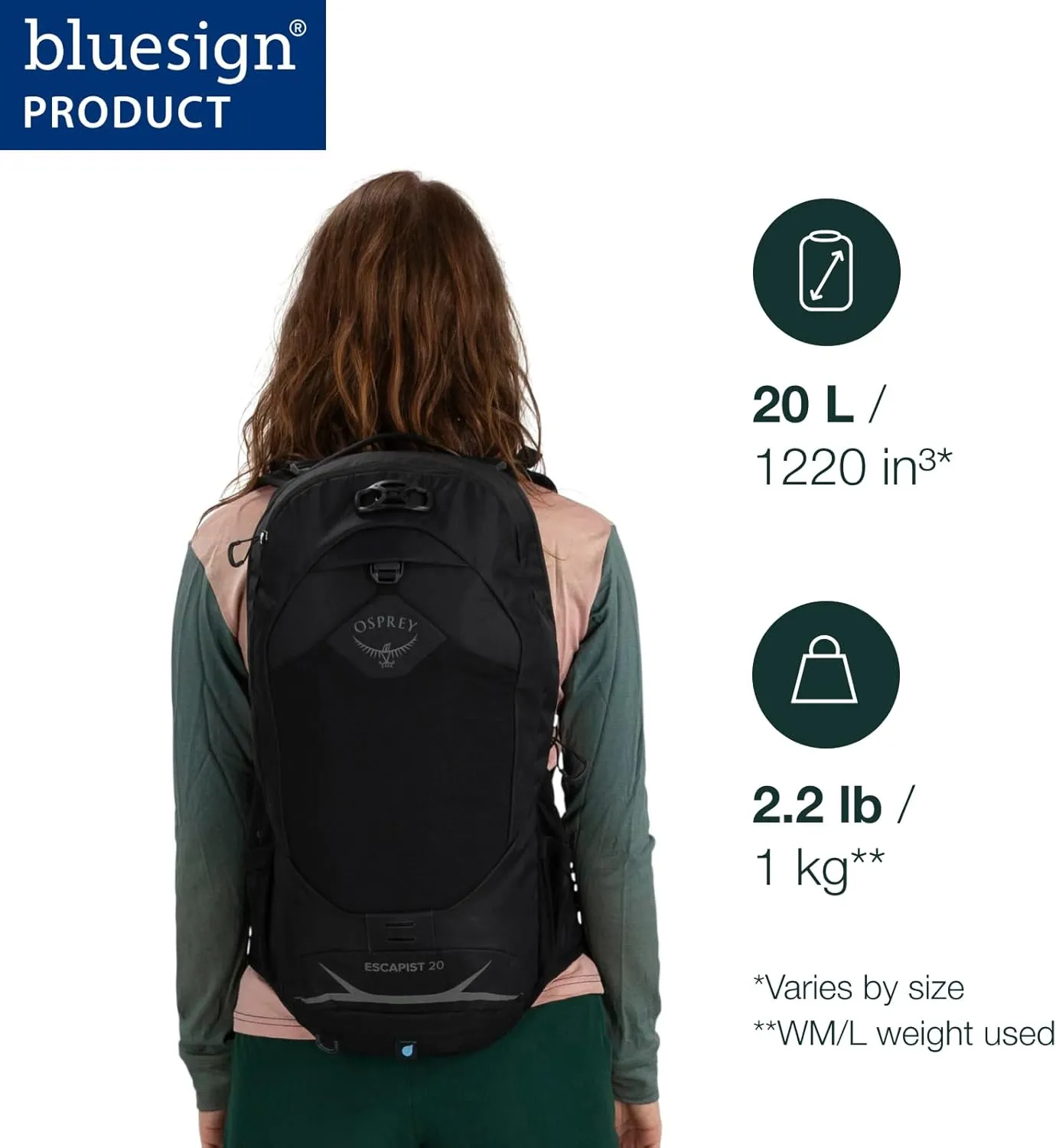 Osprey Escapist 20L Biking Backpack, Tan Concrete, Small/Medium