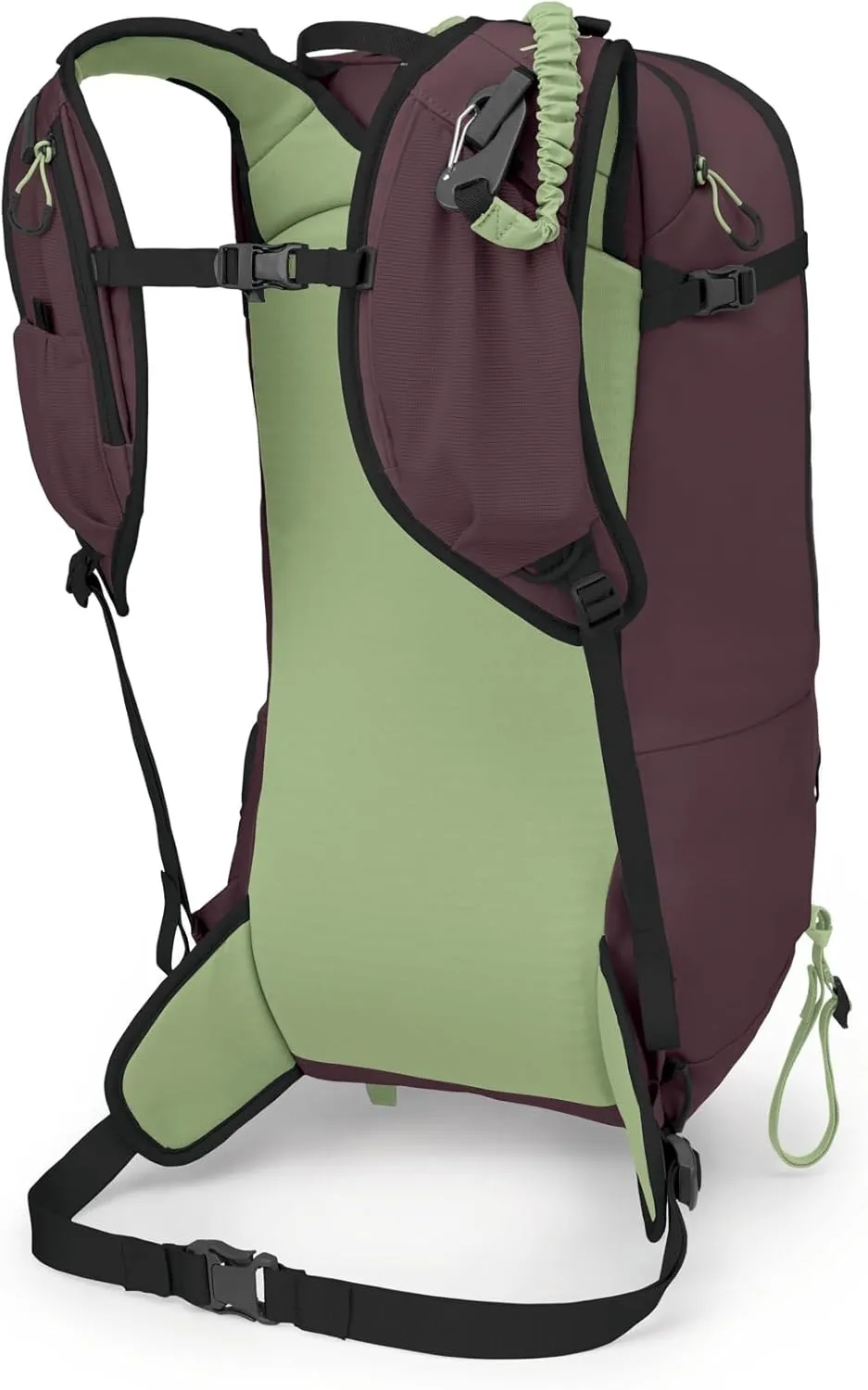 Osprey Firn 18L Ski and Snowboard Backpack, Elderberry Purple/Peppermint Green, Medium/Large