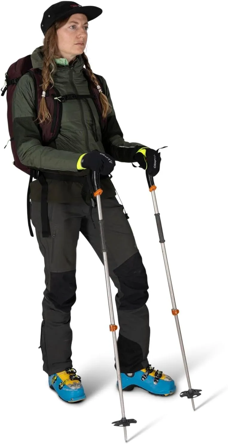 Osprey Firn 18L Ski and Snowboard Backpack, Elderberry Purple/Peppermint Green, Medium/Large