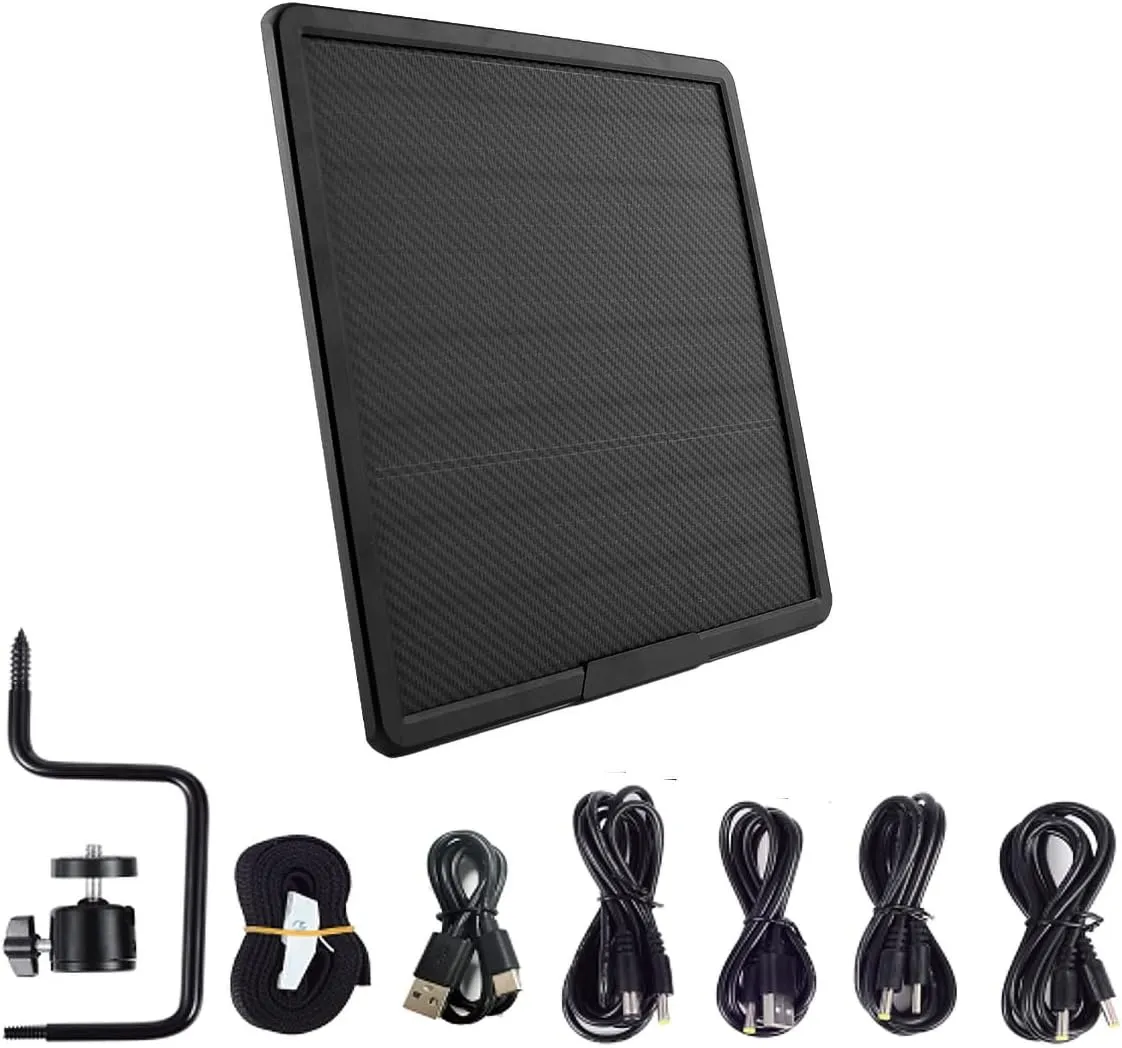 Outdoor 25000mAh Large Capacity Solar Power Pack 5V 6V 9V 12V 20W Type-C Fast Charging Solar Panel Kit Complete for Wild Trail Secruity Camera Camping Car LED Lights WG25000