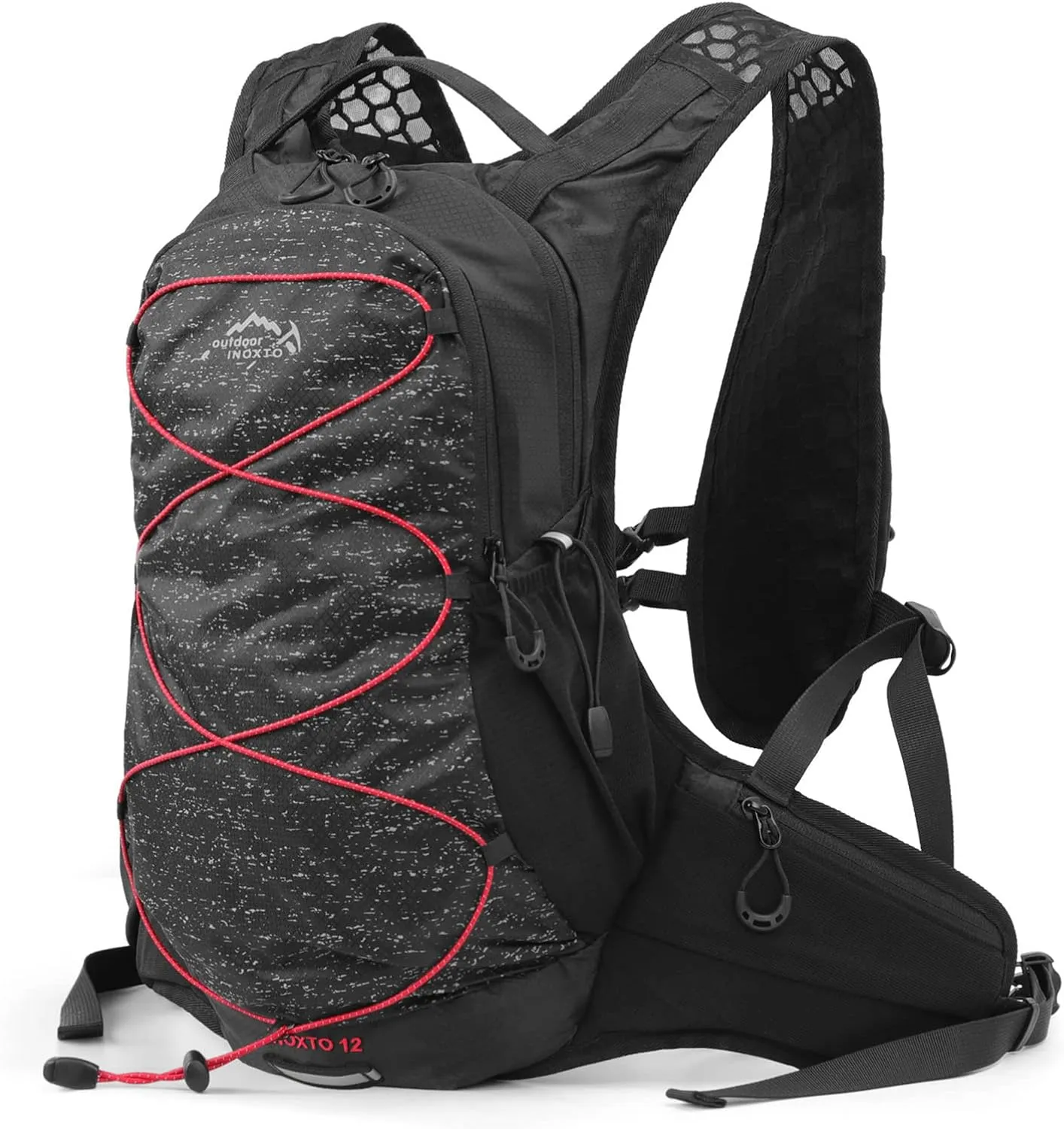 Outdoor Bag, 12L Outdoor Running Backpack Bicycle Backpack Sports Vest Ultralight Riding Bag Women Men Breathable Jogging Sport Backpack For Camping Hiking Cycling Sport Bag