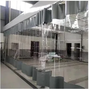 Outdoor Clear Tarp Curtains, Pergola Waterproof Side Panels with Top Eyelets, Partition Space Quickly, Easy to Clean & Install, Gazebos Porch Garden, Custom ( Color : Gray-side , Size : 2.8x2.4m )