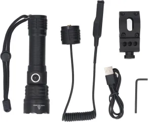 Outdoor LED Flashlight, 1200LM Super Bright Zoomable with 3 Modes, IP65 Water, for Camping, Hiking White Light, easier control with a variety of DIY equipment