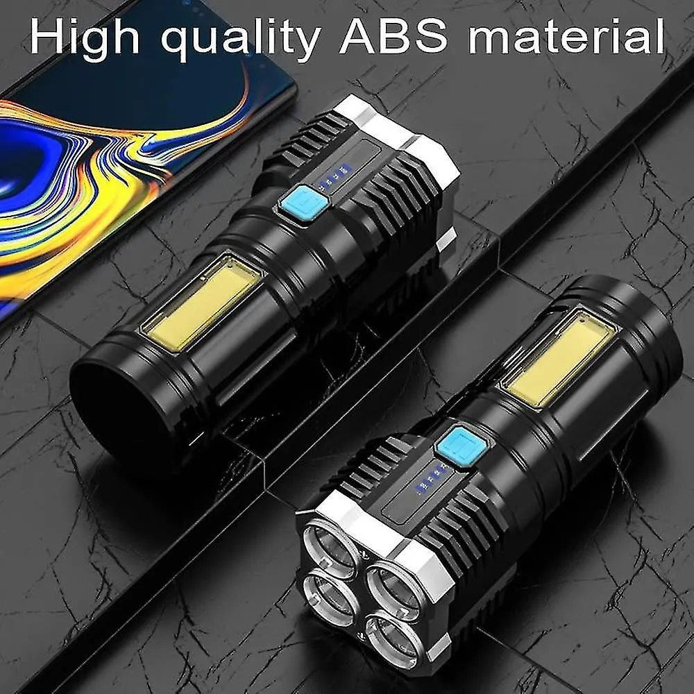 Outdoor Rechargeable Super Bright 4/5 Cores Flashlight Multifunction Super Brigh