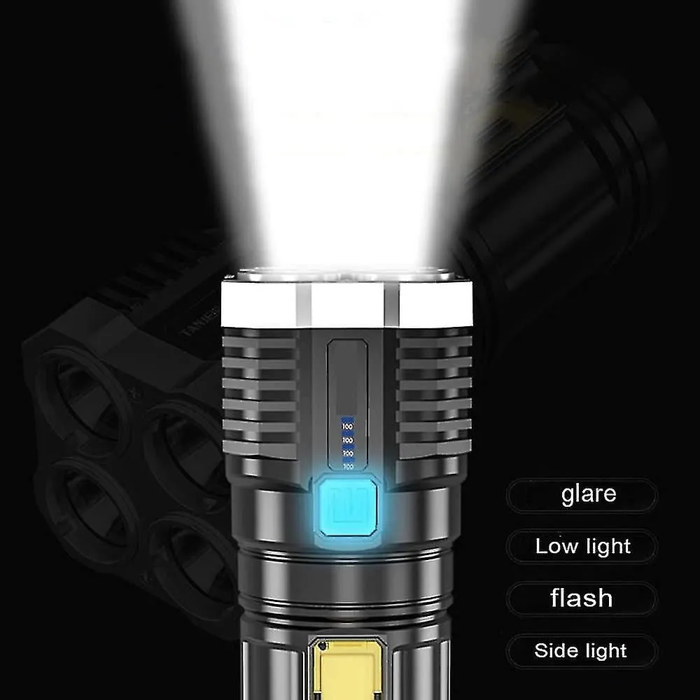 Outdoor Rechargeable Super Bright 4/5 Cores Flashlight Multifunction Super Brigh