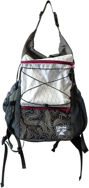 Outdoor Topographic Map Camping Backpack 20L Lightweight Hiking Pack with Multi-Pocket & Adjustable Anti-Slip Straps Bag for Outdoor Travel