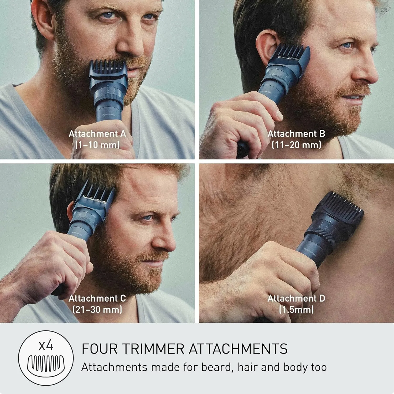 Panasonic MultiShape Defined Trim and Shave Kit, with Beard, Hair and Body Trimmer and Adjustable Trim Dial, 3-Blade Men’s Electric Razor, Easy-Clean Customizable Grooming Kit - ER-Defined