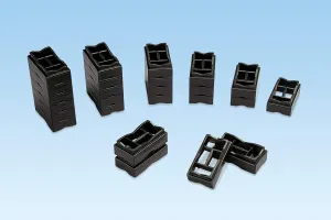 Panduit SACS50-T100 Stackable Telco Aerial Cable Spacer, 2.08-Inch Length, Weather Resistant Polypropylene, Black (200-Pack)