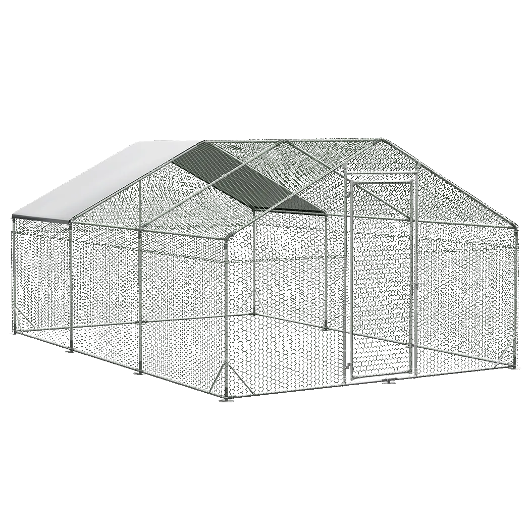 Pawz 600x300x194cm Large Metal Walk-in Chicken Coop Cage