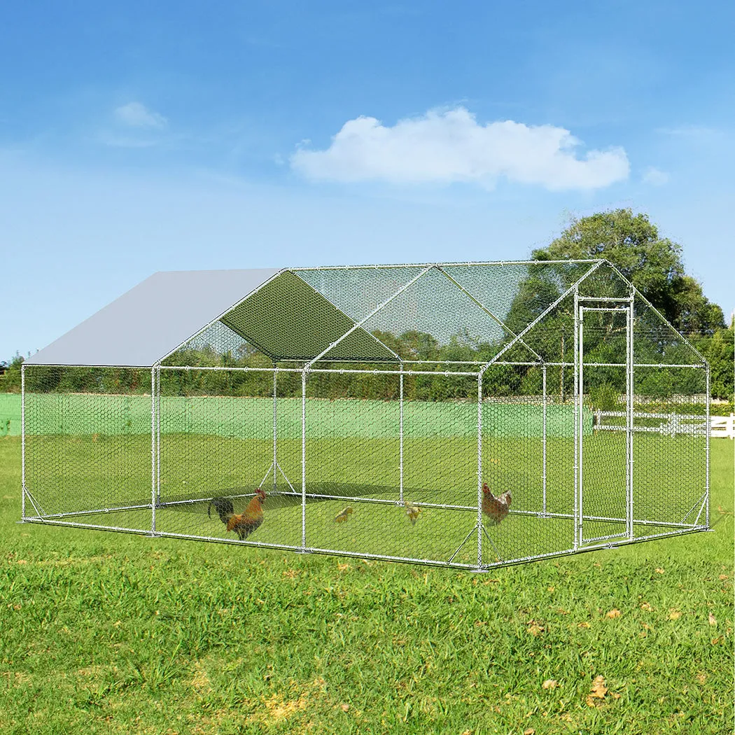 Pawz 600x300x194cm Large Metal Walk-in Chicken Coop Cage