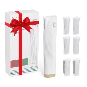 PELCAS Electric Dermaplaning Tool Kit with LED Light, Mini Face Dermaplaning Razor, Painless 3 Speeds Facial Peach Fuzz, Exfoliation, Dead Skin & Hair Removal System for Women with 6 Replace Blades