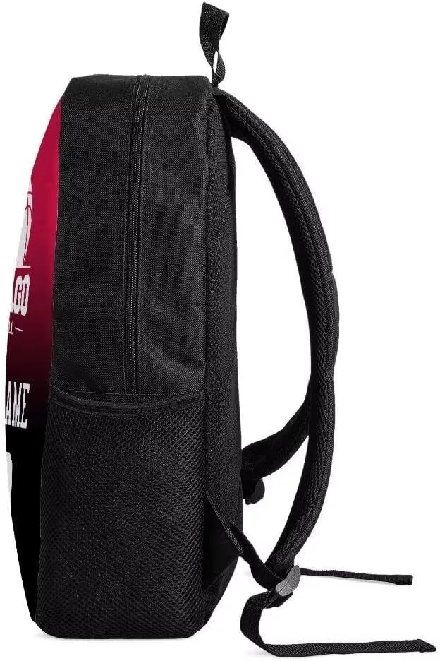Personalized Chicago Basketball Sports Backpack Custom City Fan Gift Shoulder Bag Add Name and Number Casual Bag