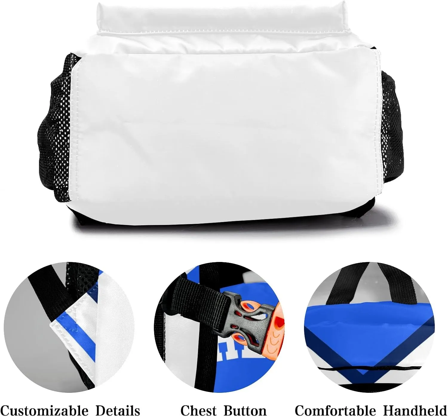 Personalized Custom Cheer Cheerleader Blue Backpack Lightweight Travel Hiking Causual Bag With Name