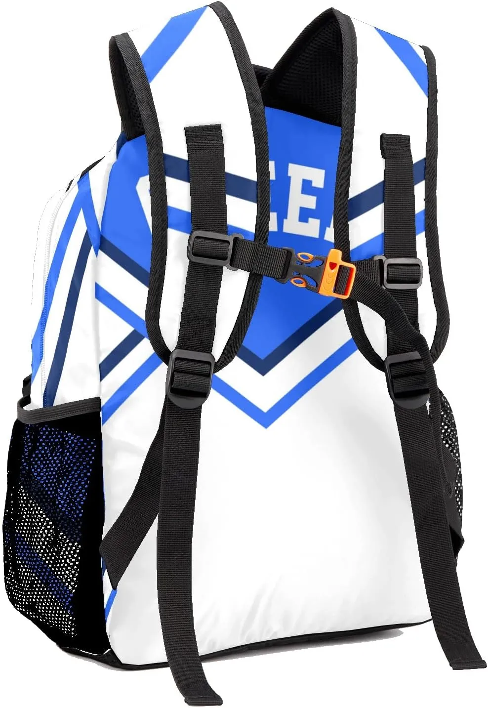 Personalized Custom Cheer Cheerleader Blue Backpack Lightweight Travel Hiking Causual Bag With Name