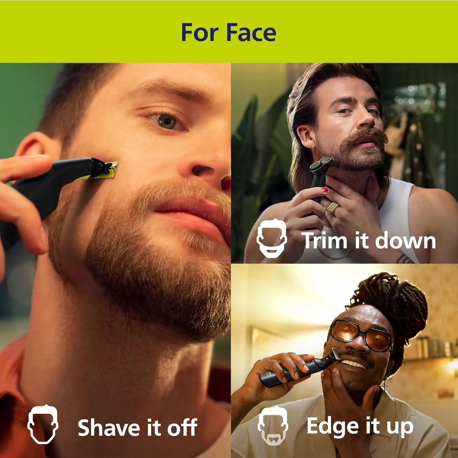 Philips Norelco OneBlade 360 Pro Face   Body Electric Beard Trimmer, Shaver & Bodygroomer, with 360 Blade Technology, 2X 360 Blade, 20-Length Adjustable Comb, Body Kit, & Travel Case, QP6552/90