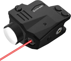 Picatinny Rail-Mounted Weaponlight Laser Combo with Strobe Function for Handguns, Magnetic Charging, 500 Lumens Pistol Light Laser Combo, Laser Class IIIA, 5mW