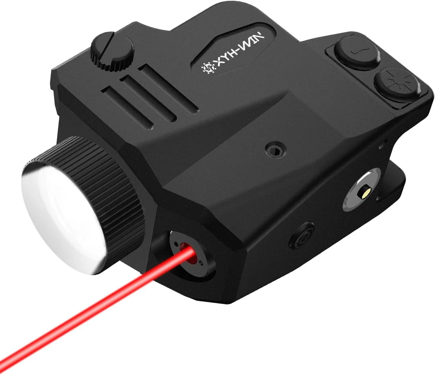 Picatinny Rail-Mounted Weaponlight Laser Combo with Strobe Function for Handguns, Magnetic Charging, 500 Lumens Pistol Light Laser Combo, Laser Class IIIA, 5mW