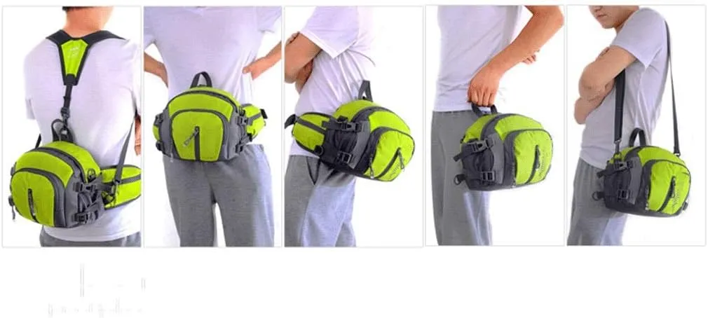 Pocket Bike Cycling Large Capacity Kettle Waist Bag Outdoor Sports Multifunction Bag Men And Women Travel Backpack(E)