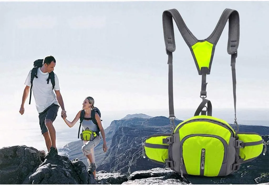 Pocket Bike Cycling Large Capacity Kettle Waist Bag Outdoor Sports Multifunction Bag Men And Women Travel Backpack(E)