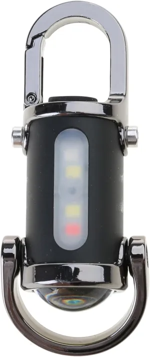 Pocket Sized Keychain Light Work Light Keychain Rechargeable Flashlight Charm Keyring Practical Outdoor Camping Tool (BK)