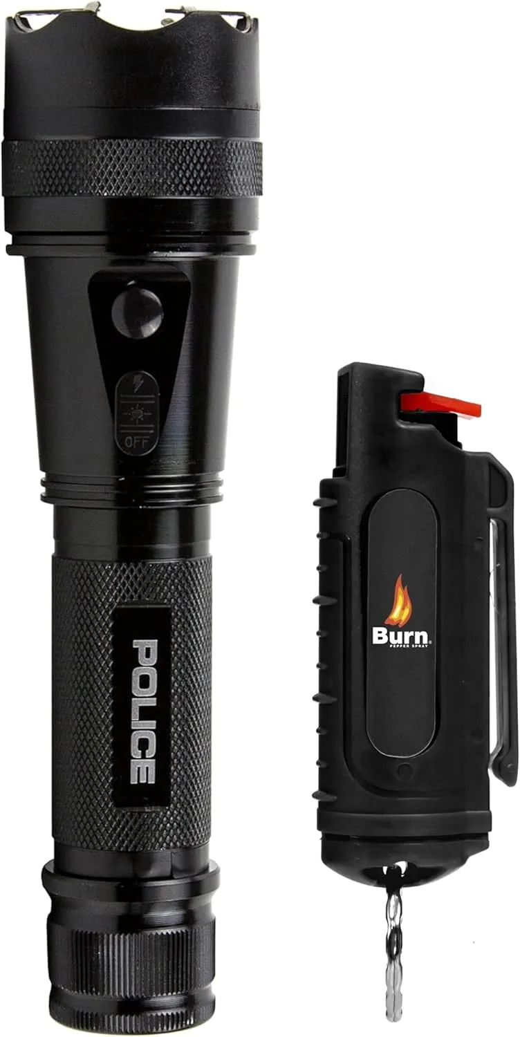Police Stun Gun Burn Pepper Spray Combo Women Men Self Defense - 1109