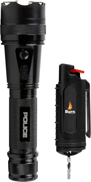Police Stun Gun Burn Pepper Spray Combo Women Men Self Defense - 1109