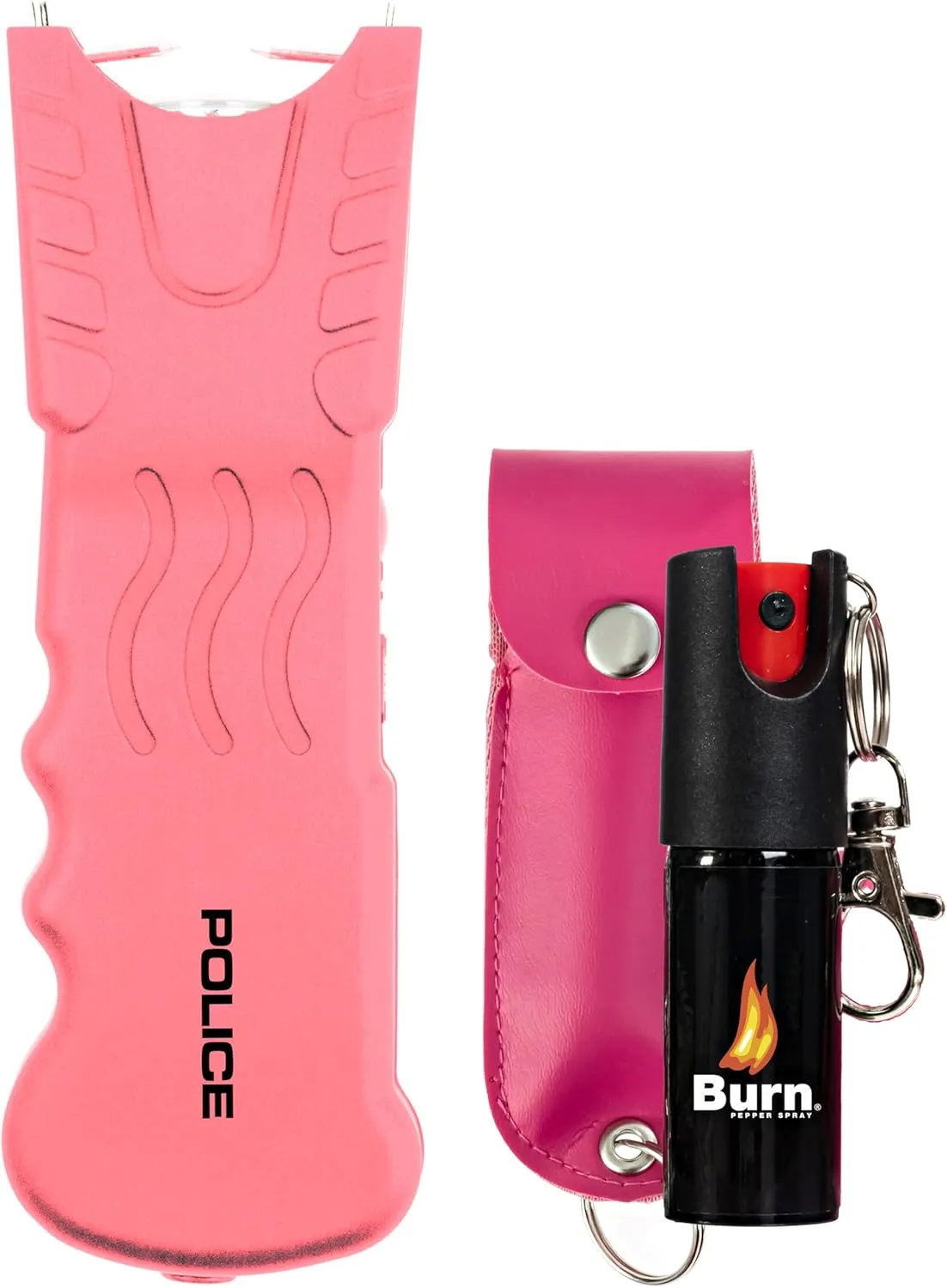 Police Stun Gun Burn Pepper Spray Combo Women Men Self Defense - 916 Pink