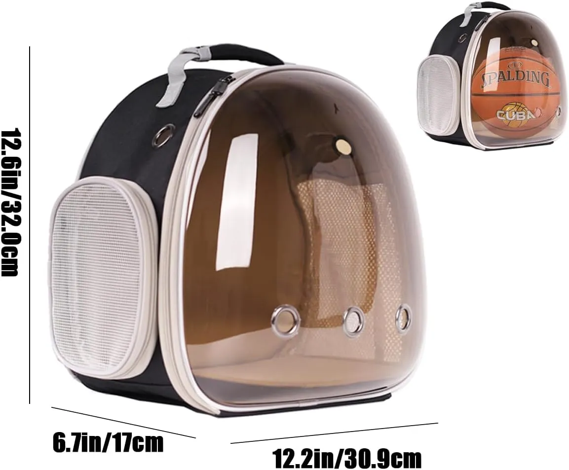 Portable Guinea Pig Backpack, Polarized Bubble Backpack for Small Animals Travel Handbag Cage for Kitten Rabbit Squirrel Bearded Dragon Turtle Breathable Carrier