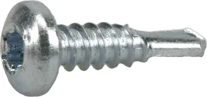 Power Pro Premium Self-Drilling Metal Screws, Zinc Plated Steel, Pan Head Metal to Metal Winged Point Screws, Silver, #10 x ¾ inch, Box of 127 Screws