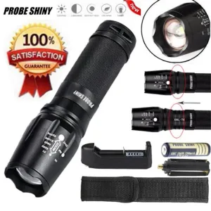 Powerful LED Flashlight 5000 lumens T6 LED Flashlight 18650 Adjustable Focus Zoom Flash Light Lamp Bicycle Front Light #2M03