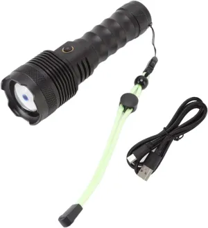 Powerful LED Flashlight, USB Rechargeable 3000LM Torch, Zoomable Aluminum Alloy Body, Super Bright with Fast Heat Dissipation, Type C Charging for Outdoor Adventure Camping