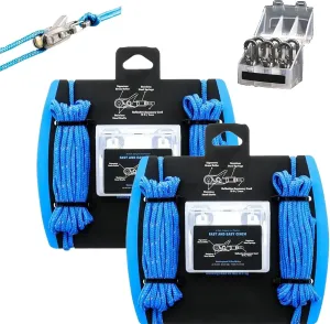 Praisety Rope Adjuster, No More Knots The Ultimate Outdoor Rope Adjuster, Ropes Control Outdoor Ropes Tension Adjusters, Cord and Tightening Tool for Outdoors, Camping, and Boating (2PCS)