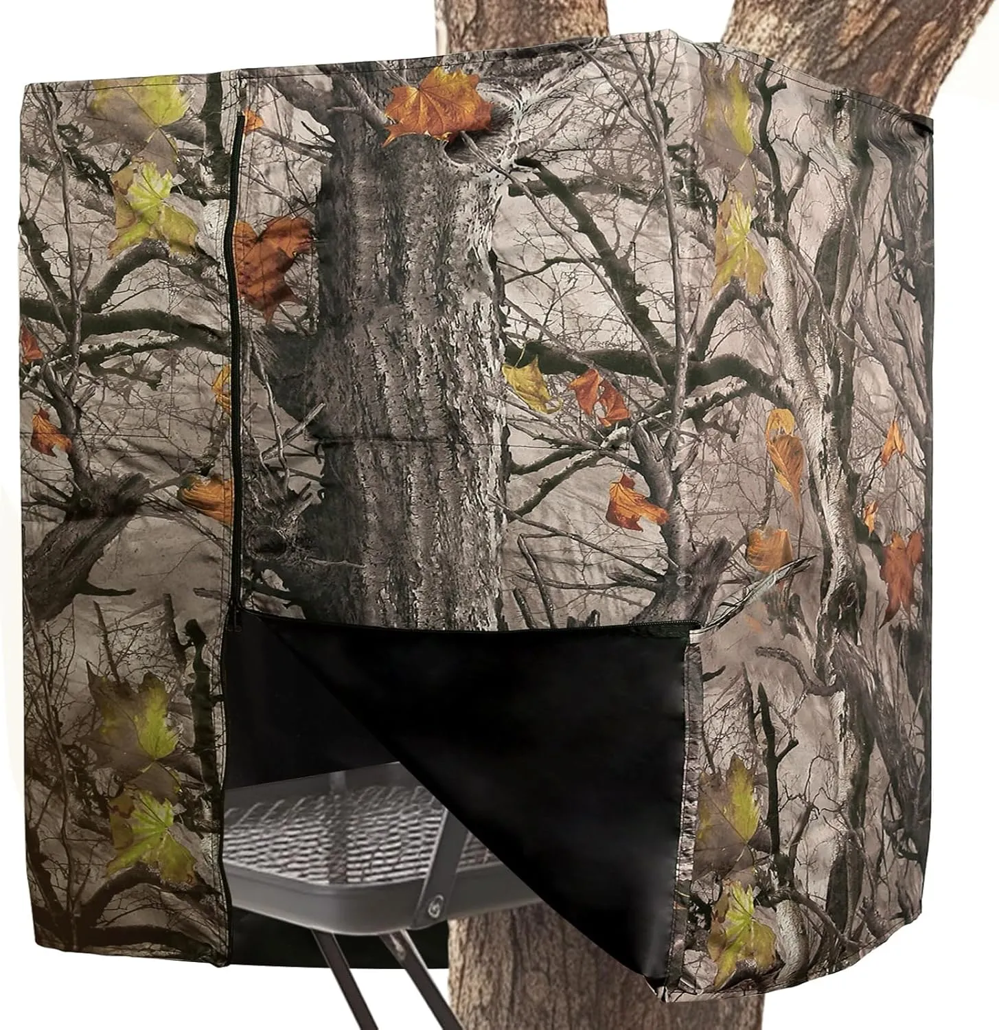PUNCHMAN Tree Stand Blind Kit,Camo Deer Hunting Blind,Deer Blinds for Hunting,Waterproof Deer Blind for Hunting Tree Stands,Ladder Stand Blind Kit with Silent Zippe,Deer Hunting Accessories for Men