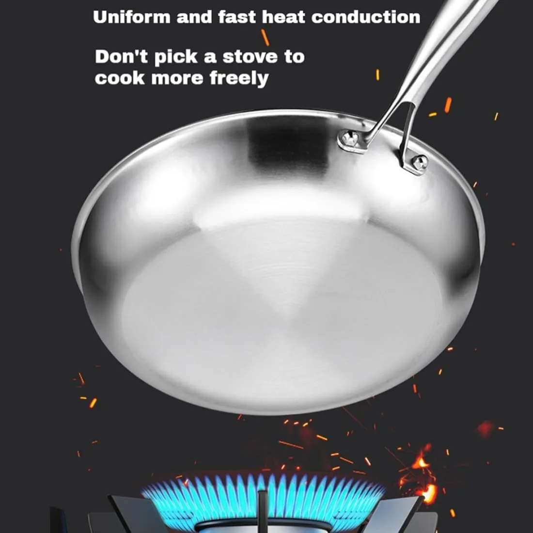 Pure Titanium Hammered Pan Pro, 10.24,11,11.8 Inch Ultra-Durable Scratch-Resistant Non Stick, Dishwasher-Safe Frying Pans for Cooking, Even Heating Compatible with All Cooktops (no lid, 10.24in)